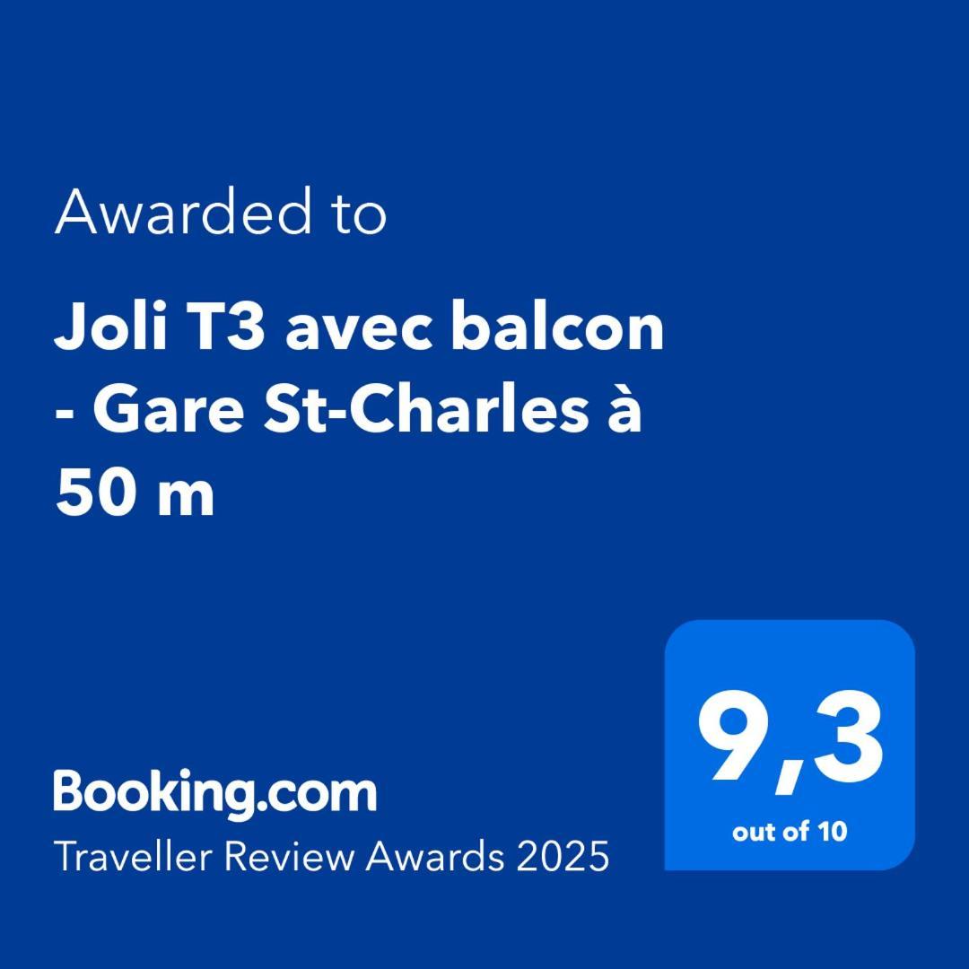 דירות מרסיי Joli T3 Avec Balcon - Gare St-Charles A 50 M מראה חיצוני תמונה